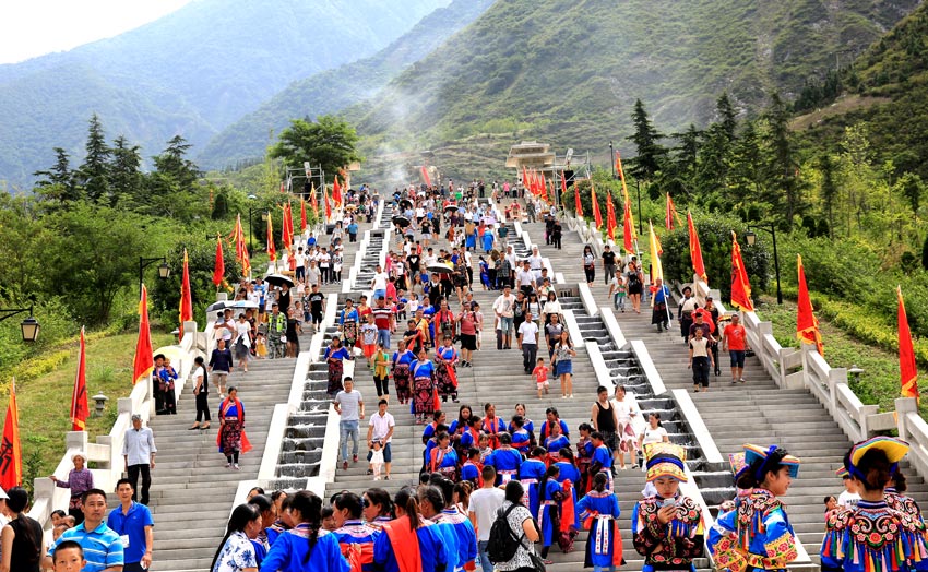 汶川大禹祭殿活動(dòng)。阿壩州委宣傳部供圖