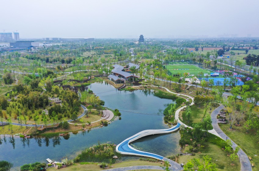 驛馬河公園。成都市規(guī)劃和自然資源局供圖